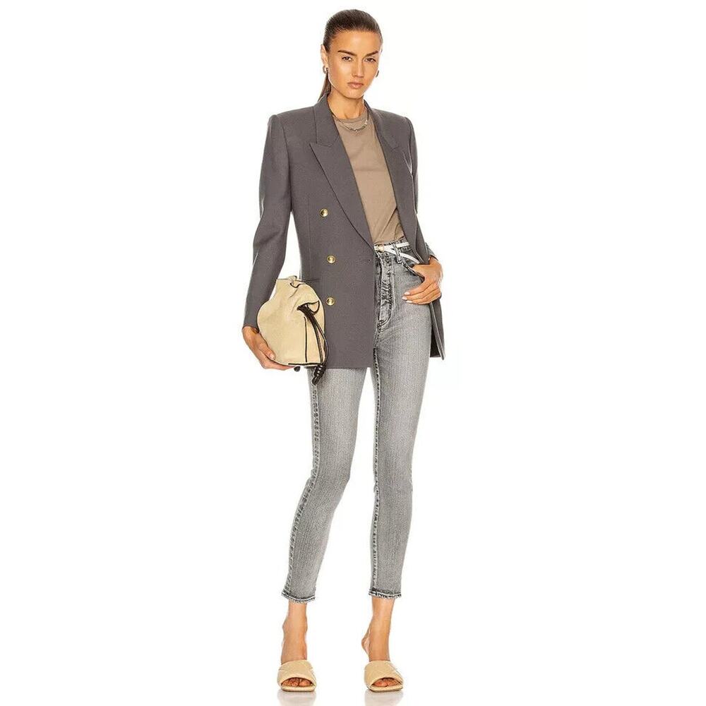 Moussy Vintage Carmel Rebirth Skinny Jeans Women's 27 Gray Black Denim